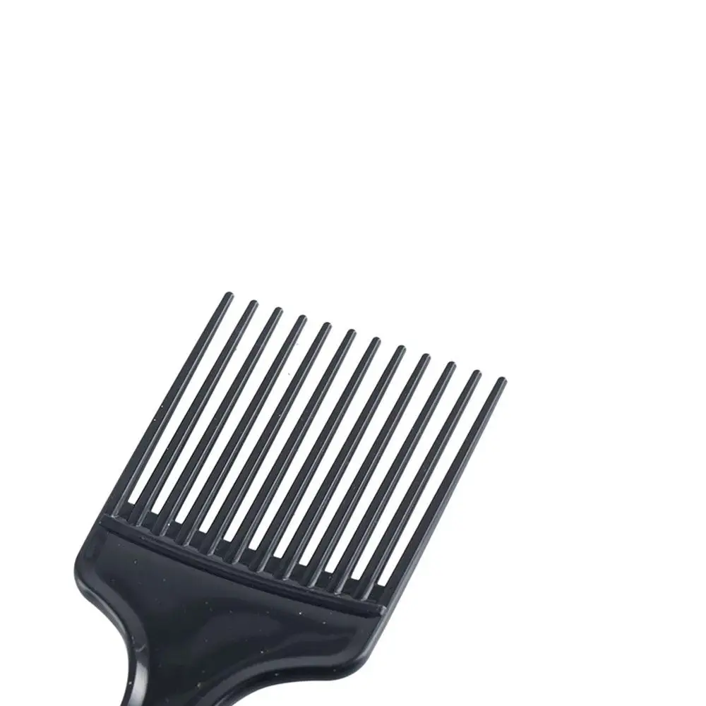 Curly Afro Plastic Fork Hairbrush Black Wide Teeth Insert Hair Combs Anti-Static Massage Pick Comb Salon