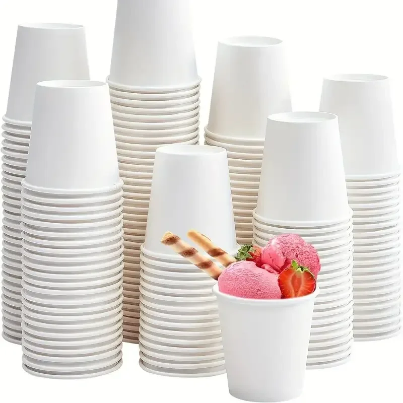 

50/100PCS Disposable Small Paper Cups Coffee Drinks Candies Office Supermarket Tasting Holiday Party Hotel Mini Mouthwash Cup