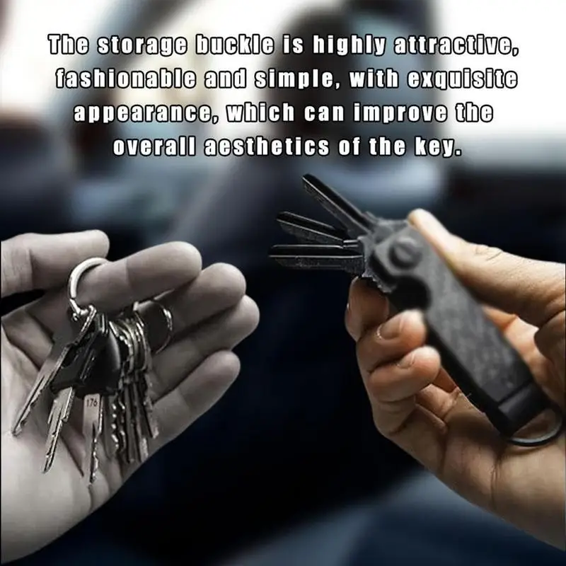 Key Organizer For Men Smart Keychain Innovative Keyholder Metal Compact Key Organizer And Holder Folding Pocket Key Holder Key