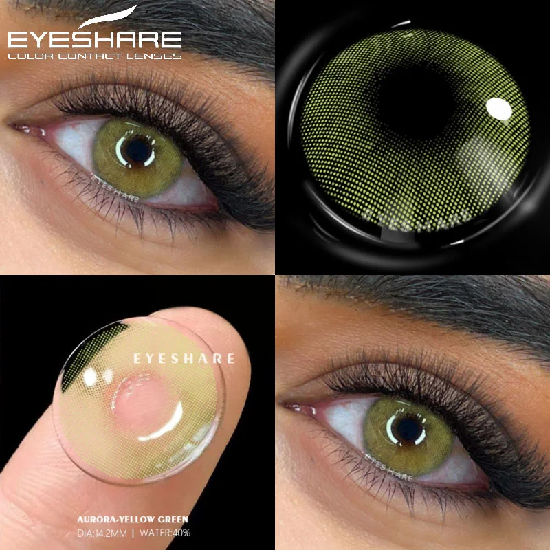 EYESHARE 1pair Natural Color Contact Lenses for Eyes Blue Lens Gray Lenses Korean Lenses Yearly Beauty Makeup Brown Eye Contacts