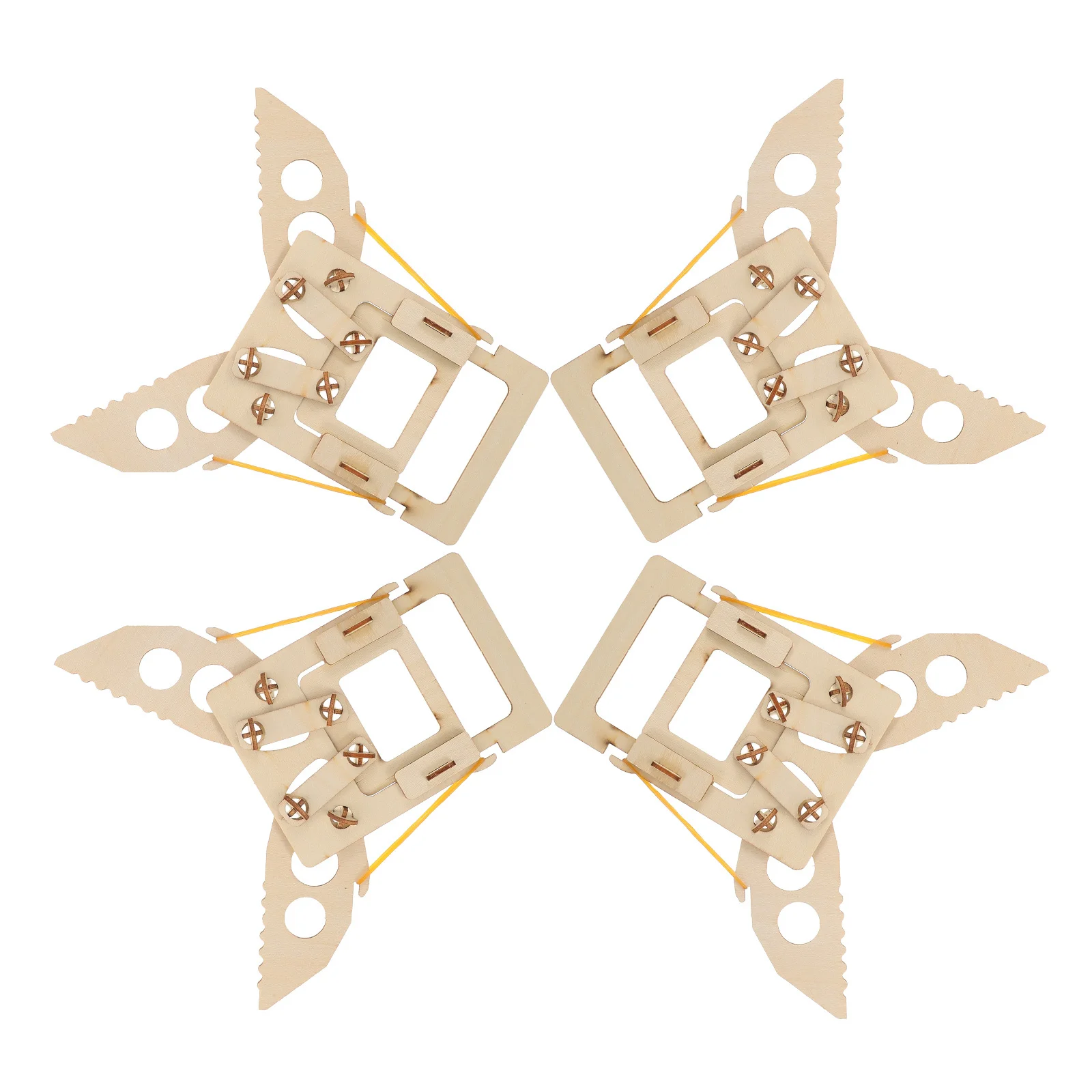 

4pcs Mechanical Hand 3D Wooden Puzzle Diy Stem Kits For Kids 8-13 Educational Science Projects - Wooden Mechanical Puzzles For