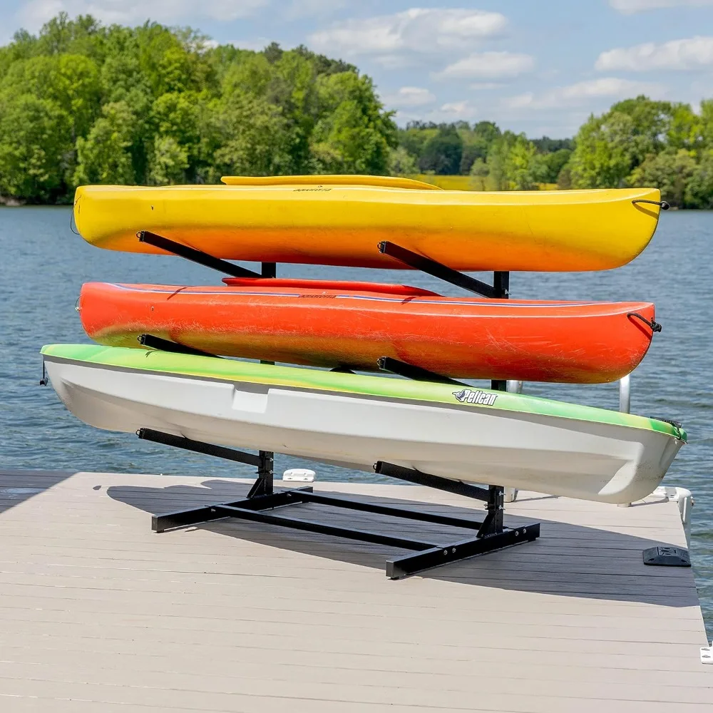 Freestanding  Kayak and SUP Outdoor Storage Rack, Heavy Duty Adjustable Weatherproof Stand