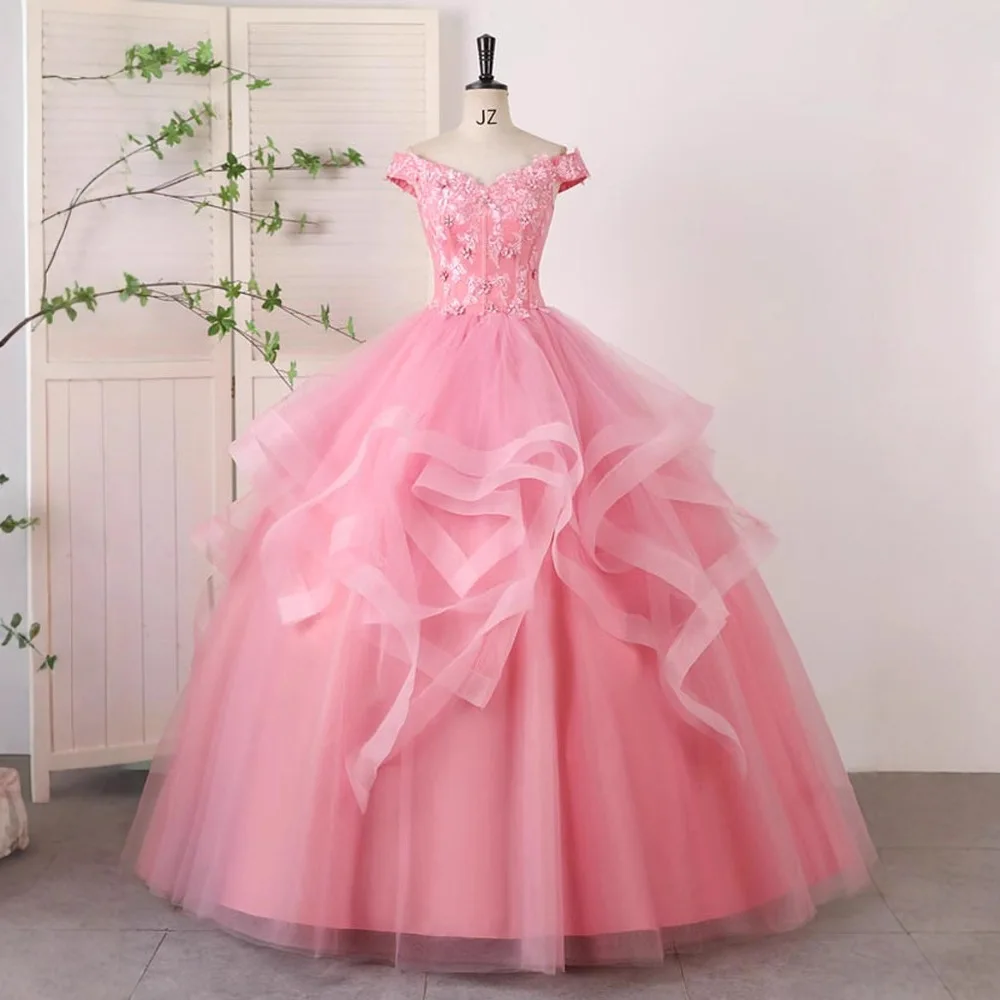 

Бальное платье по индивидуальному заказу, платья Quinceanera, аппликации с открытыми плечами, платья для выпускного вечера, дня рождения, вечерние платья для вечера
