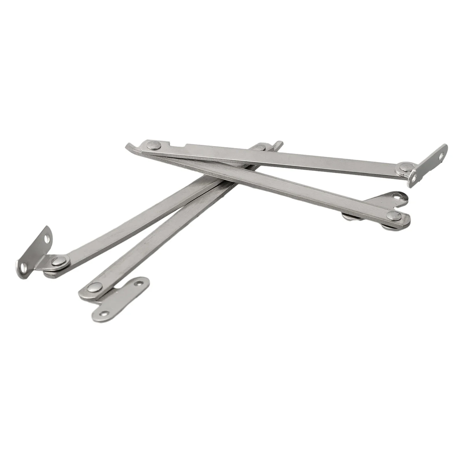 2pcs  Stainless Steel Hinges Furniture Cabinet Door Support Hinges   Folding 180 Degree Two-fold Strut Cabinet Door Support