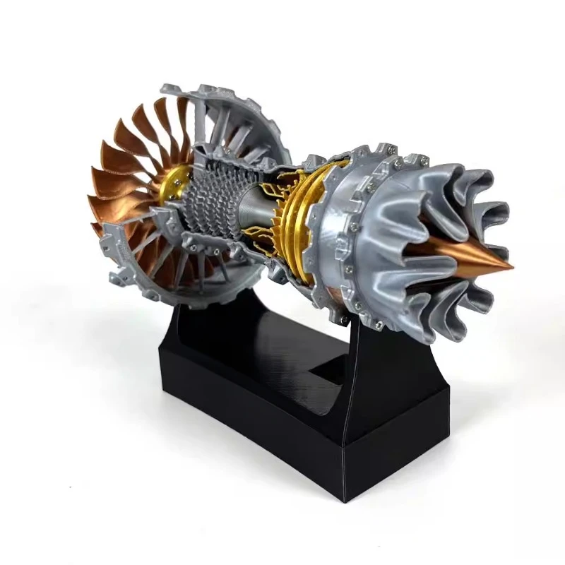 Creative turbofan engine model, aircraft engine model ornament toy can be started