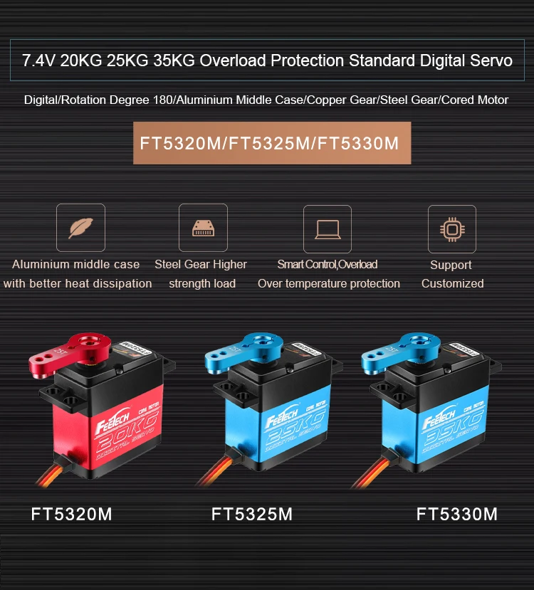 Servo Motor Coreless Torsi Tinggi 35kg dengan Gear Logam Digital dan Gear Baja Tahan Karat untuk Robot DIY, Mobil RC 180