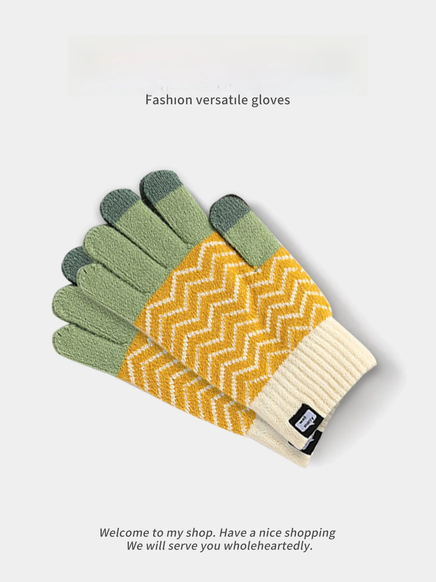 Women's Knitted Woolen Gloves Thickened Cycling Warm Touchscreen Compatible Fall Winter New Style JIFANPAUL Brand Fingerless