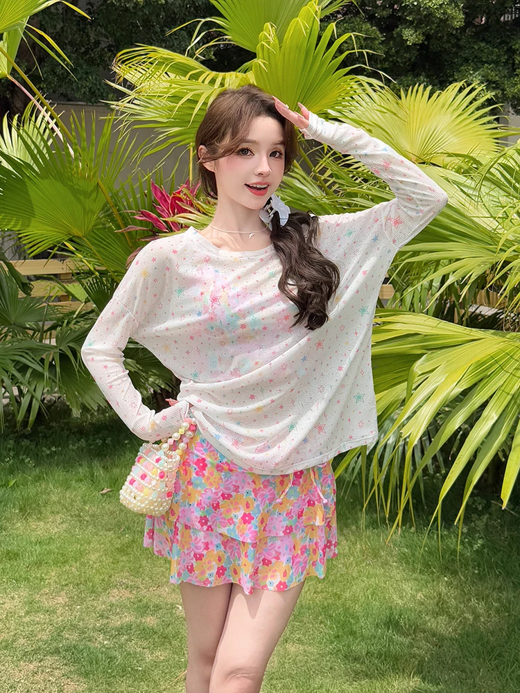 

Купальник для полных девушек: сексуальный комплект из четырех предметов с юбкой-накидкой, скрывающий живот, для термальных источников и бассейнов