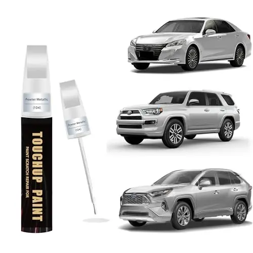 Pewter Metallic(1D4) Car Paint Touch Up Pen Compatible with Toyota,Automotive Scratch Remover for Nicks&Chips Repair