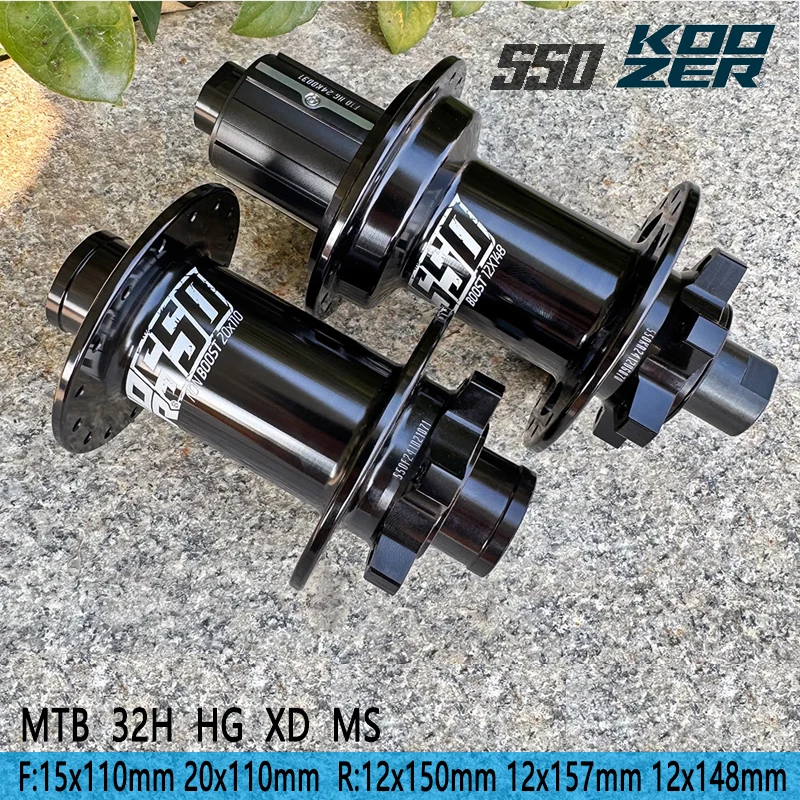 

Koozer 550 Boost MTB Hub - One-Piece Cr-Mo Steel Axle, HG/XD/MS 32H Driver System for AM/FR/DH & E-Bikes Bicycle hub