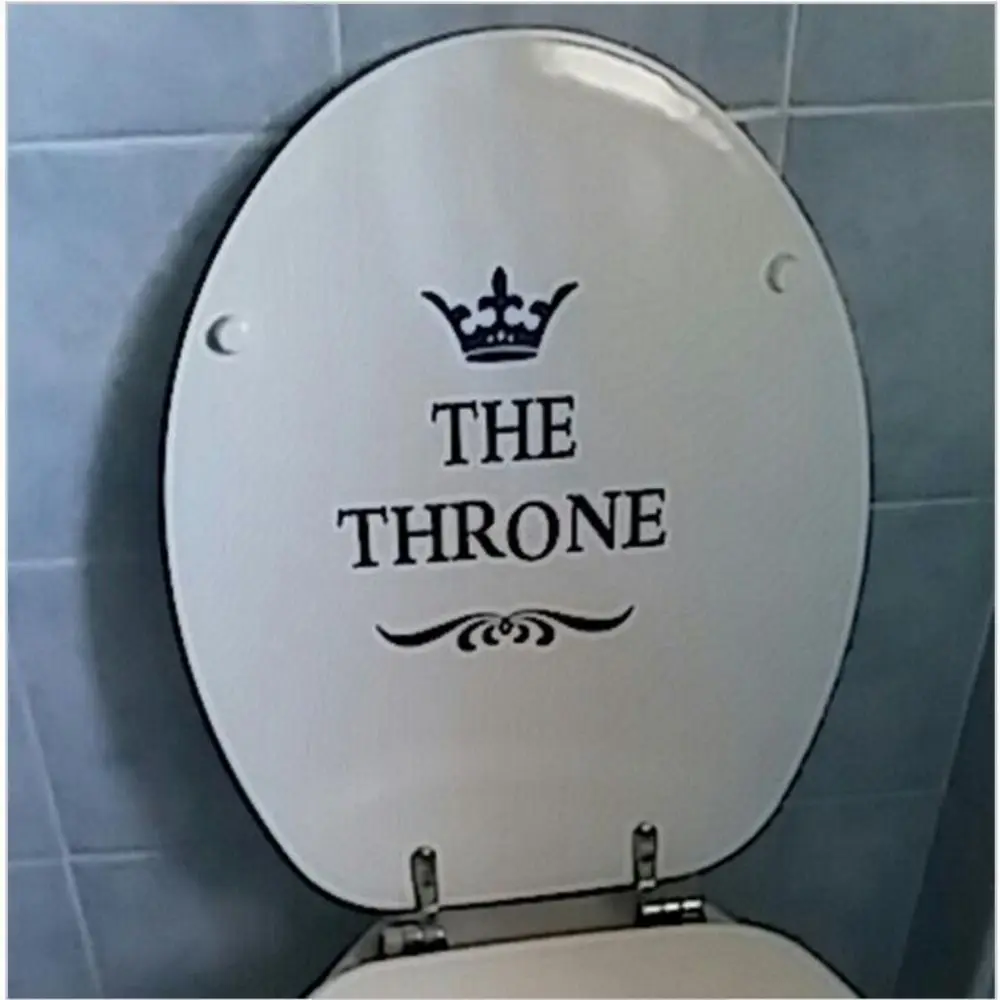 3D Crown Toilet Sticker WC Sign Crown Toilet Door Stickers Waterproof Self-Adhesive Bathroom Decorative Painting Art Murals