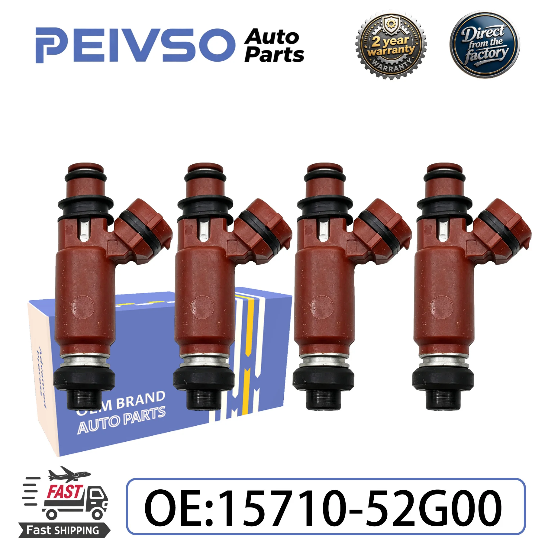 PEIVSO 15710-52G00 4pcs High Quality Fuel Injector 195500-3260 For Suzuki Carry Jimny Swift Baleno Samurai SJ413 Auto Parts