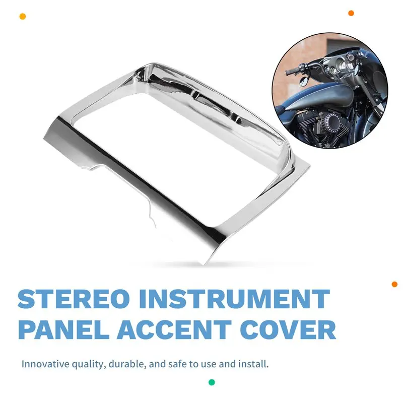 

Dash Switch Panel Kit Stereo Trim Fairing Cover Chrome For Davidson Touring Electra Glide Street Tri Glide 14-23