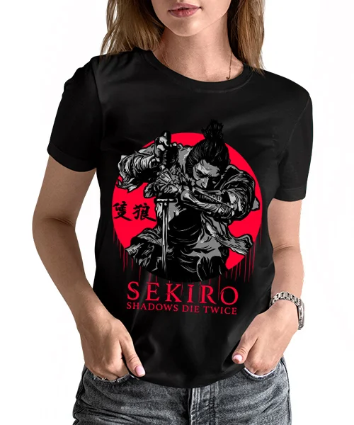 قميص مثير للاهتمام للجنسين من Sekiro Shadows Die Twice Samurai - قميص مستوحى