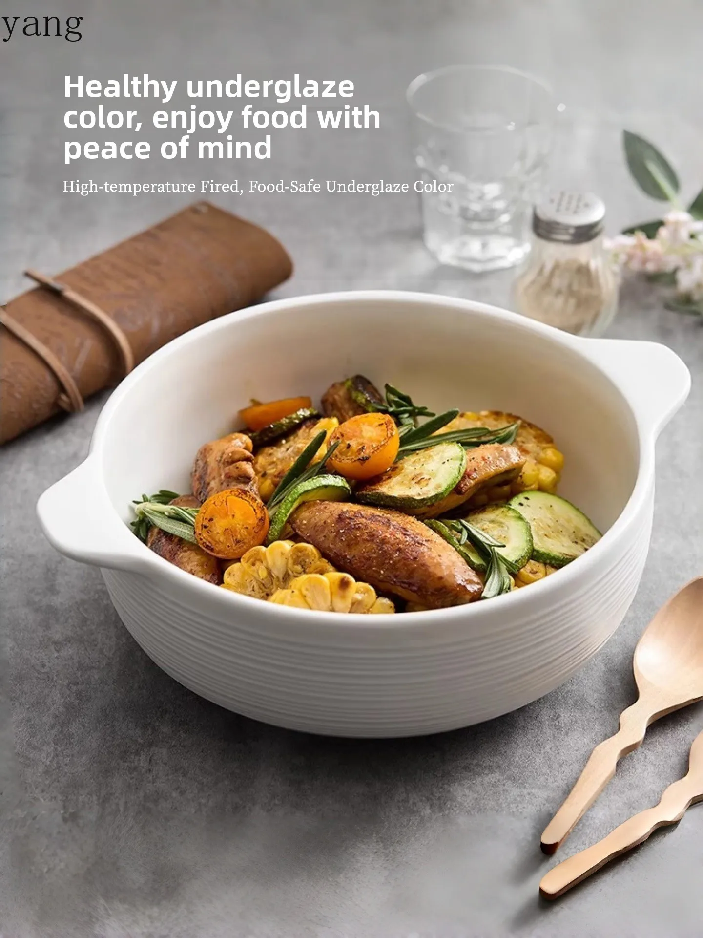 LMM amphora soup bowl large household ceramic soup bowl high-end noodle bowl