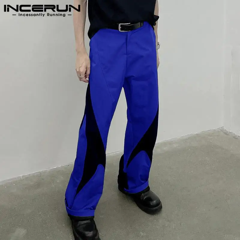 INCERUN 2024 Korean Style Trousers Men Deconstructive Splicing Design Long Pants Streetwear Male Solid All-match Pantalons S-5XL