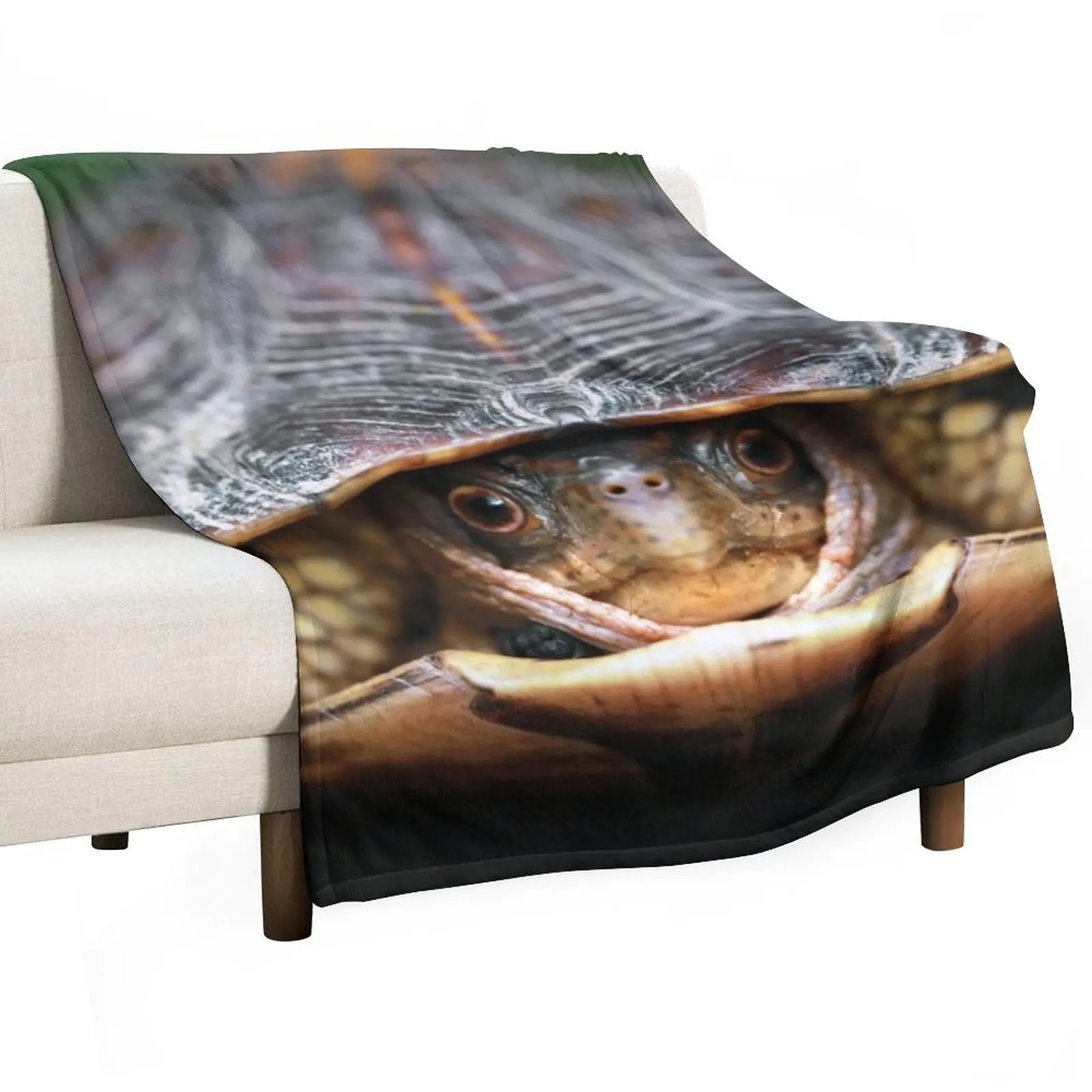

Box Turtle Throw Blanket Polar Cute Soft Plaid Giant Sofa Blankets