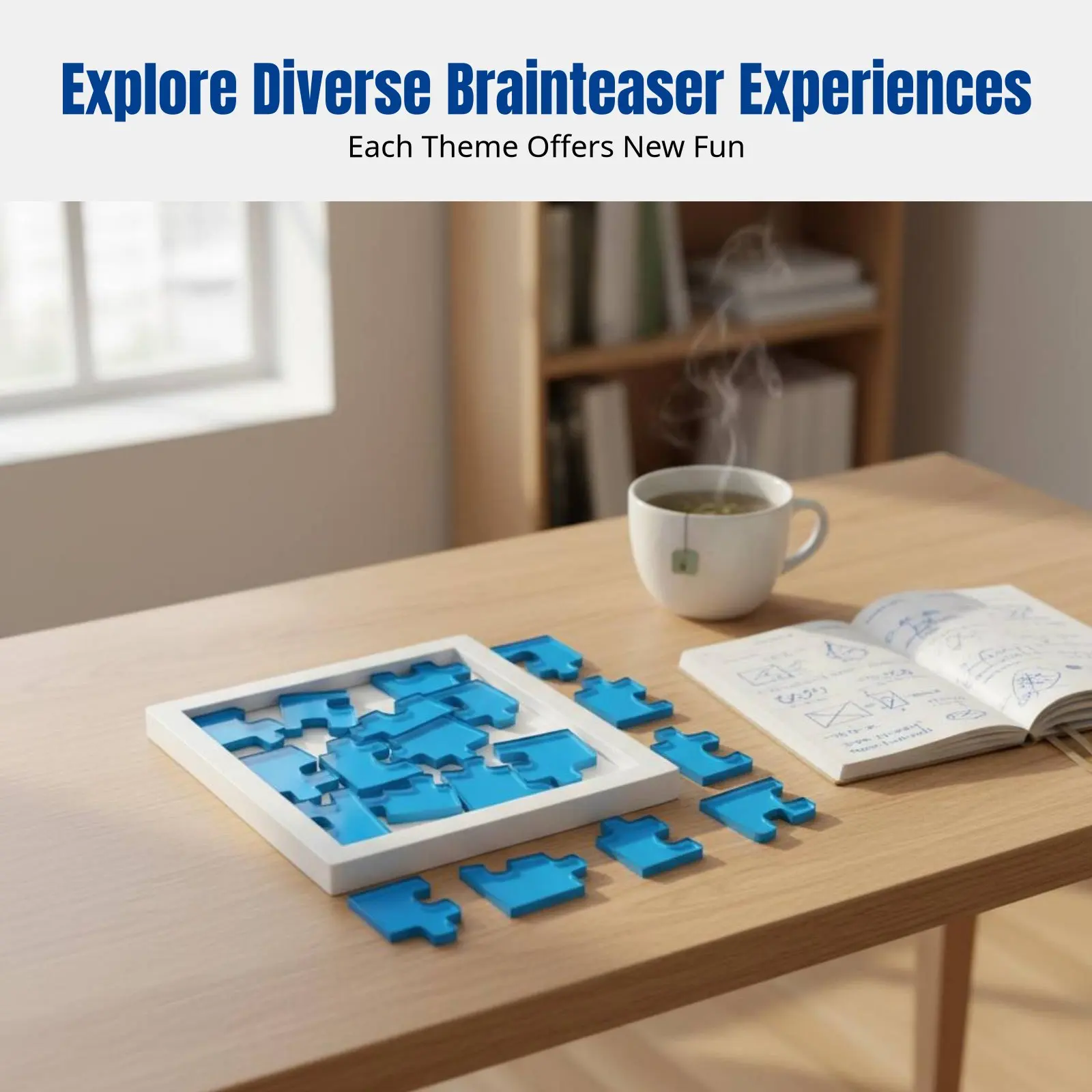 

Pond 12 Mindteaser, Extremely Difficult Desktop Puzzle, Acrylic Block Game, High Intelligence Logic Test