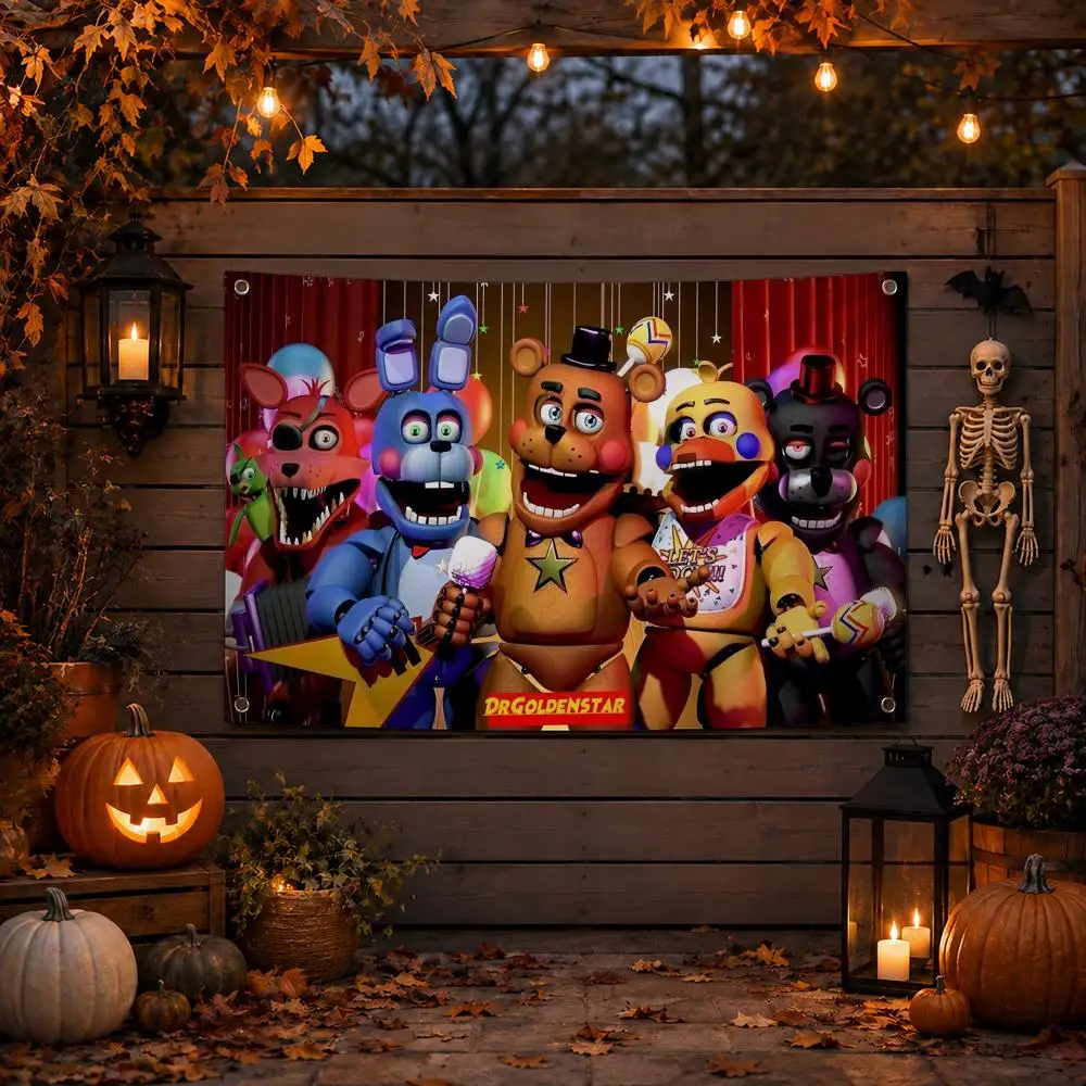 Game F-Five Nights at Freddy's			 Flags Wall Hanging Banner Background Art Print for Bedroom Living Room Outdoor Decor