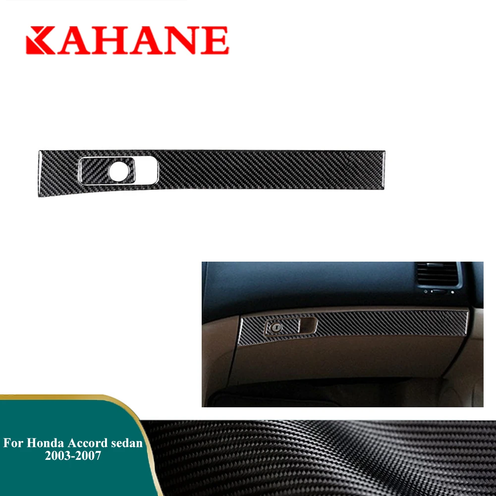 

For Honda Accord 2003 2004 2005 2006 2007 Glove Box Panel Trim Car Carbon Fiber Sticker Interior Decorative Moulding Accessories