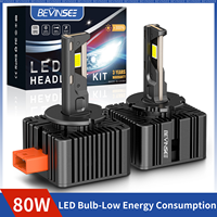 BEVINSEE D3S LED CANBUS D3R D1S D1R Car Lamp D2S D2R D5S LED Headlight Bulbs 12V 80W 8000LM HID Xenon Replacement Kit Auto Lamps