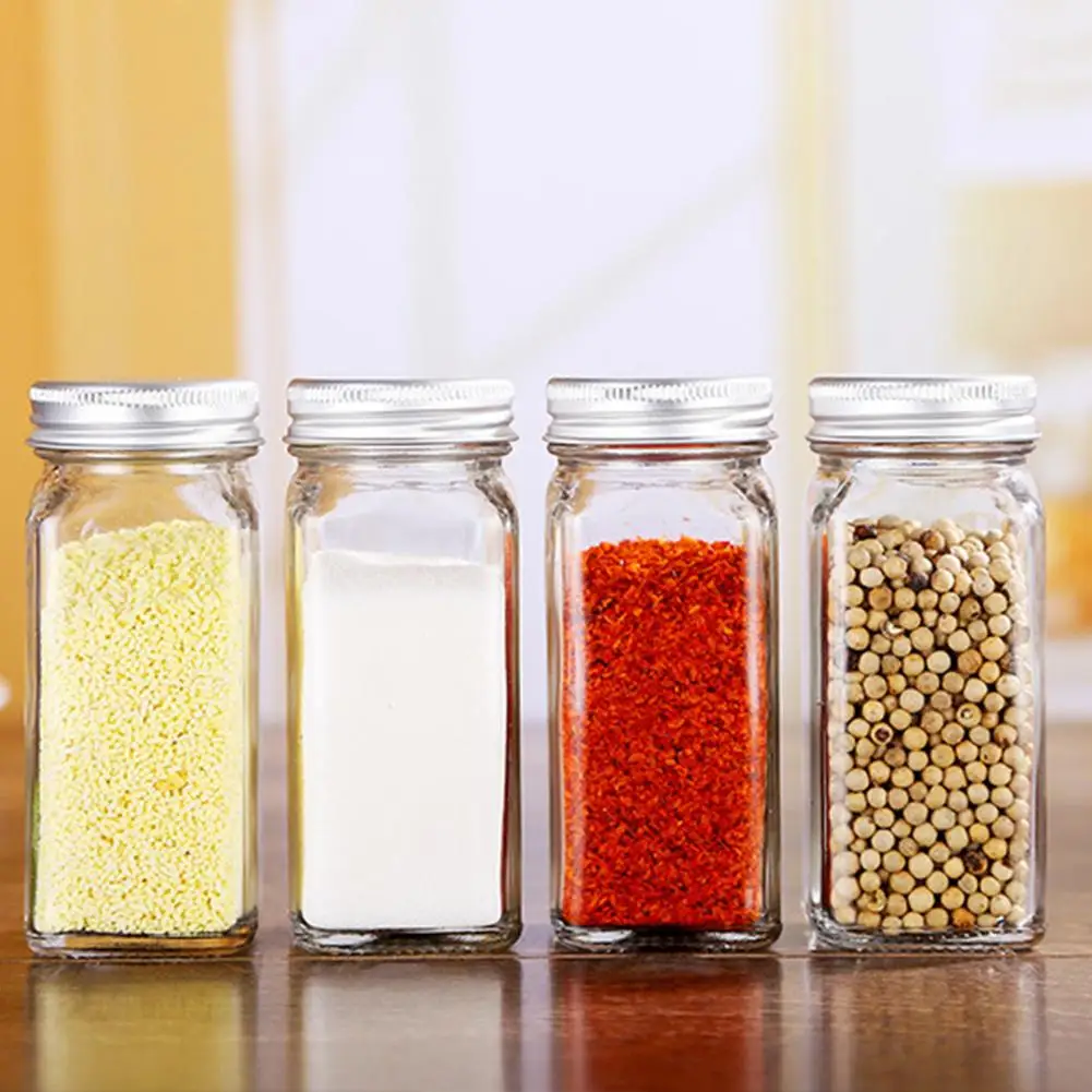 

Glass Spice Jar Large Capacity Seasoning Bottle Moisture-proof Dust-proof Seasoning Jar Kitchen Condiment Jar Spice Bottle