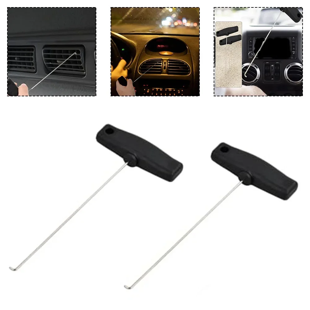 

2pcs Car A/C Port Pull-out Hooks T-Handle Dashboard Removal Tool For Mercedes For SL For R107 For R129 For Roadster