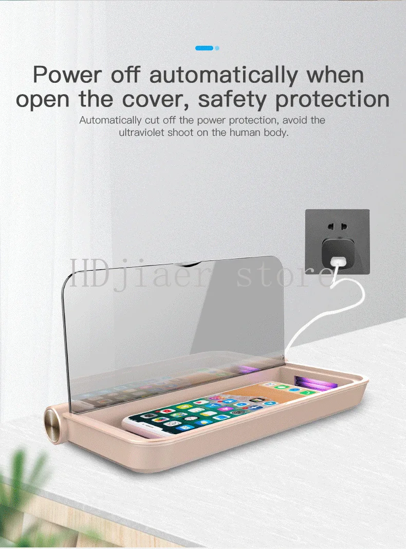 

Smartphone Sterilizer Sterilization Disinfection Portable Multifunctional Nail Art Tools Mask Sterilization Box