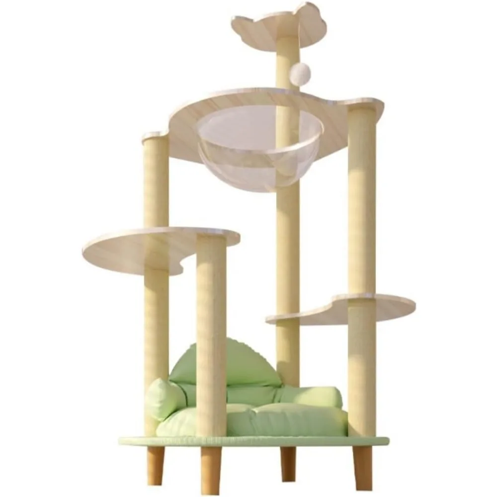

Easy to Clean Large Breathable Transparent Space Capsule Pet Sofa Bed Solid and Durable Multi-Cat Family Fun Stand Cat Climbers