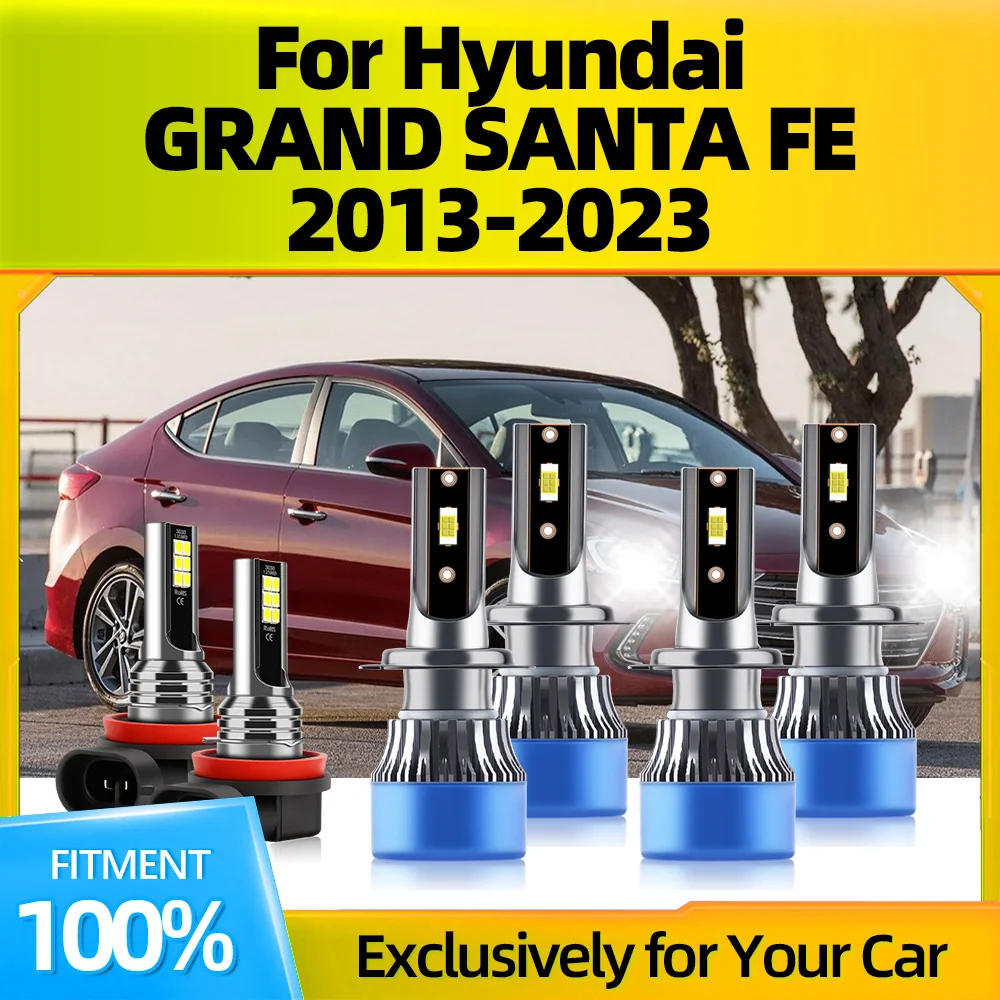 

2/6Pcs Car LED Light Bulb High Power Auto Fog Lamp For Hyundai GRAND SANTA FE 2013 2014 2015 2016 2017 2018 2019 2020 2021-2023