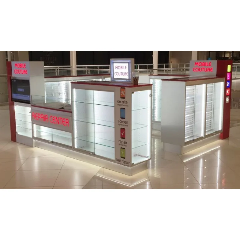 Benutzer definierte, benutzer definierte Telefon anzeige Schaufenster Handy zubehör Display Zähler High-End-Handy-Shop Namen Kiosk Design