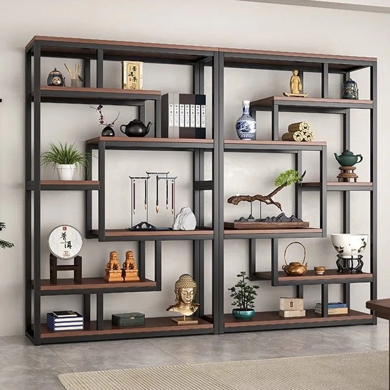 

New Chinese-style Bogu frame, tea room rack, tea display cabinet, non-solid wood partition, Duobao Pavilion living room