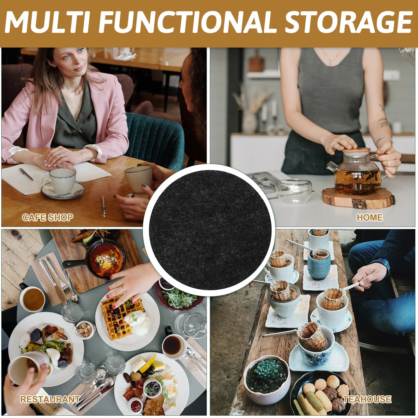 12Pcs Felt Plate Storage Dividers Pan Protectors Cushion Pads for Pot Pan Separators Protect Cookware Prevent Scratches Heat