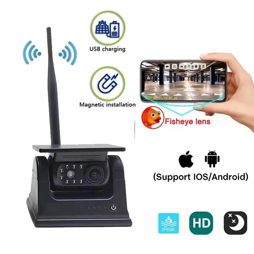 【Hot Selling】2.4G Wireless Truck 1080p Ahd Backup Bus   Kit Solar Energy System Car Revers 4   Split Dvr Screen 12-30V