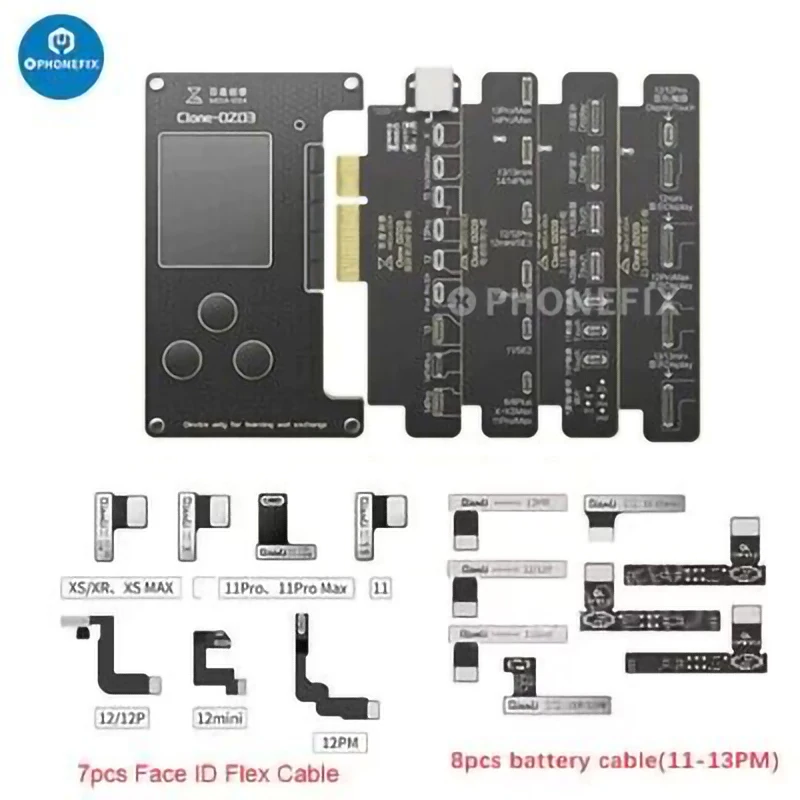 QIANLI Clone DZ03 Dot Matrix Battery Programmer for IPhone X-14 Face ID Dot Projector Flex Cable True Tone Repair No Soldering