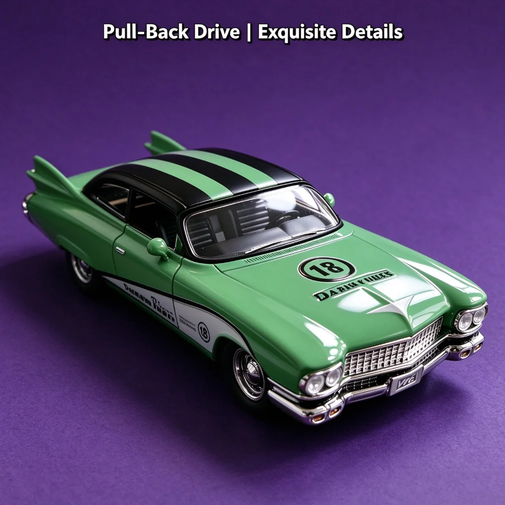1:36 Metal Vintage Sedan Alloy Diecast Replica Pull-Back Power Openable Doors Collectible Vehicle Birthday Gifts Home Table