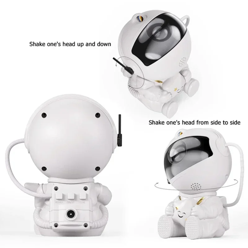 Imagem -06 - Lâmpada Led Star Projector para Quarto Galaxy Night Light Astronaut Space Projector Starry Nebula Teto Decorativo para Casa