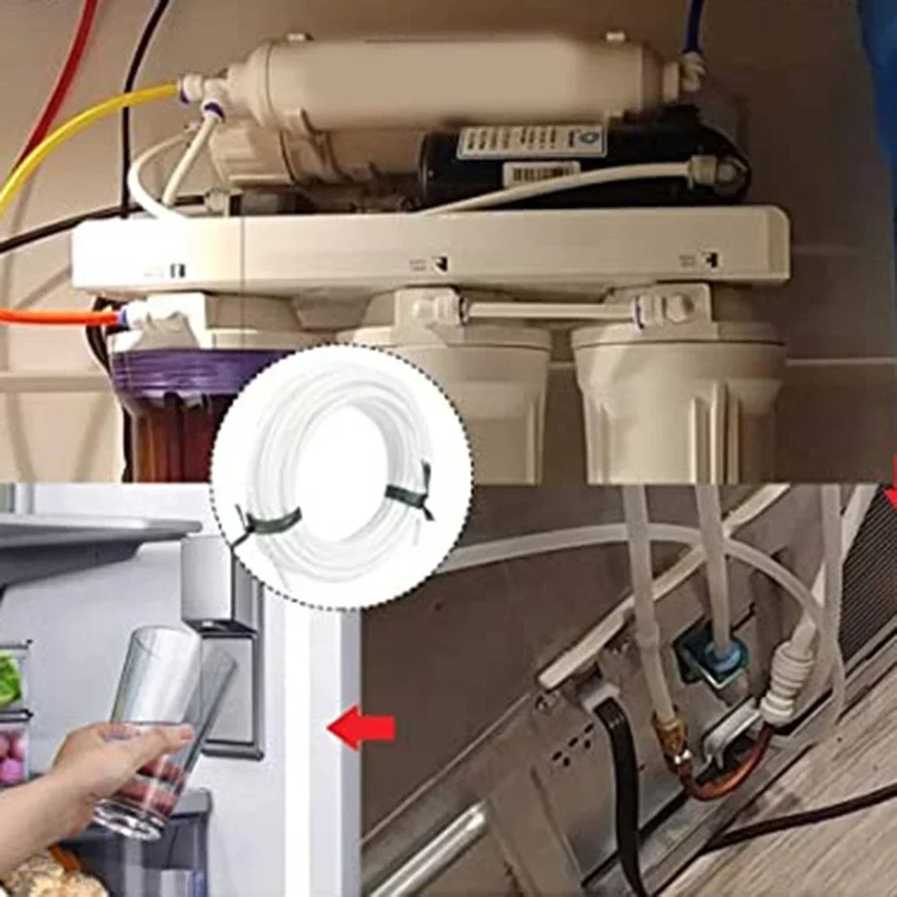 Refrigerator Connector Kit 14 Inch Flexible Water Pipe Fittings for RO Filter and Water Supply Compatible with Ice Machines