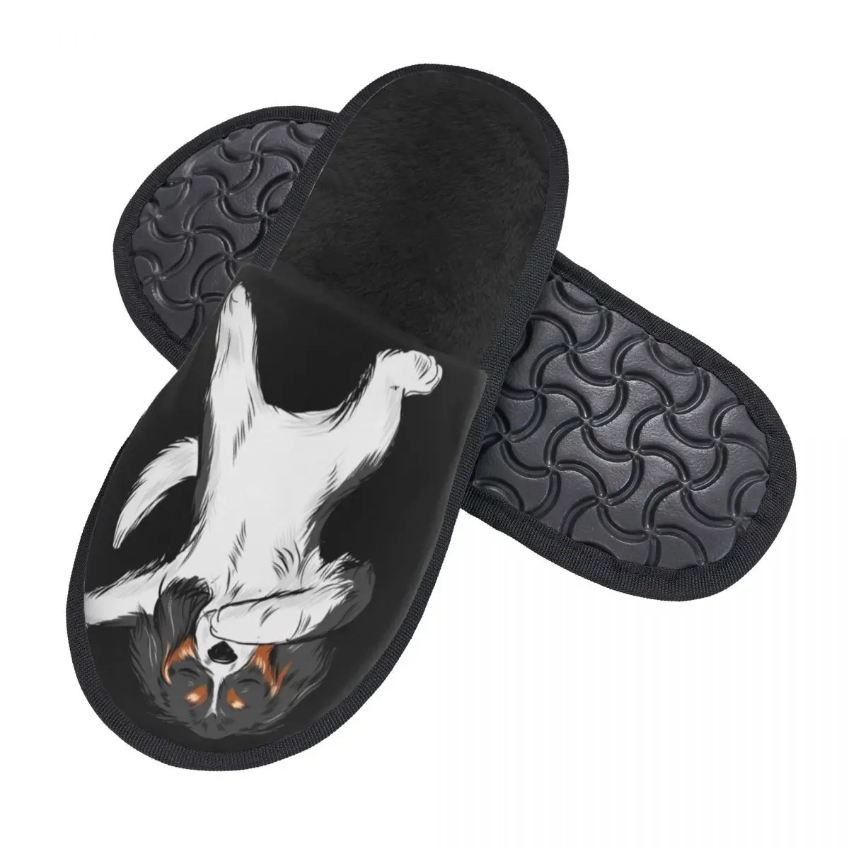 Tamponando personalizzato Cavalier King Charles Spaniel Dab Dance Comodo Scuff con pantofole in memory foam Scarpe da casa per camera da letto per