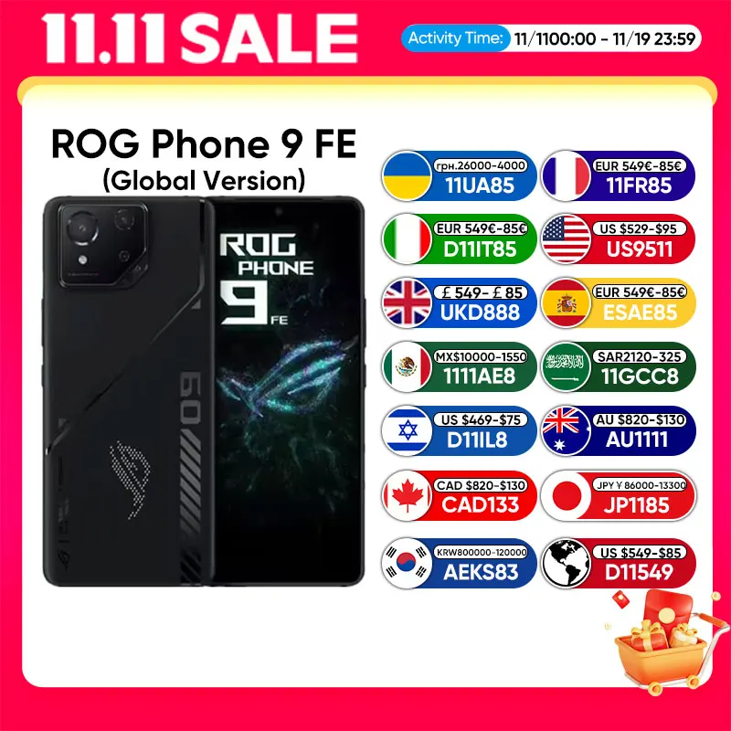 New ROG Phone 9 FE 5G Gaming Phone Snapdragon 8 Gen 3 6.78'' 185Hz E-Sports LTPO AMOLED Display Sony 50MP Camera 5500mAh Battery