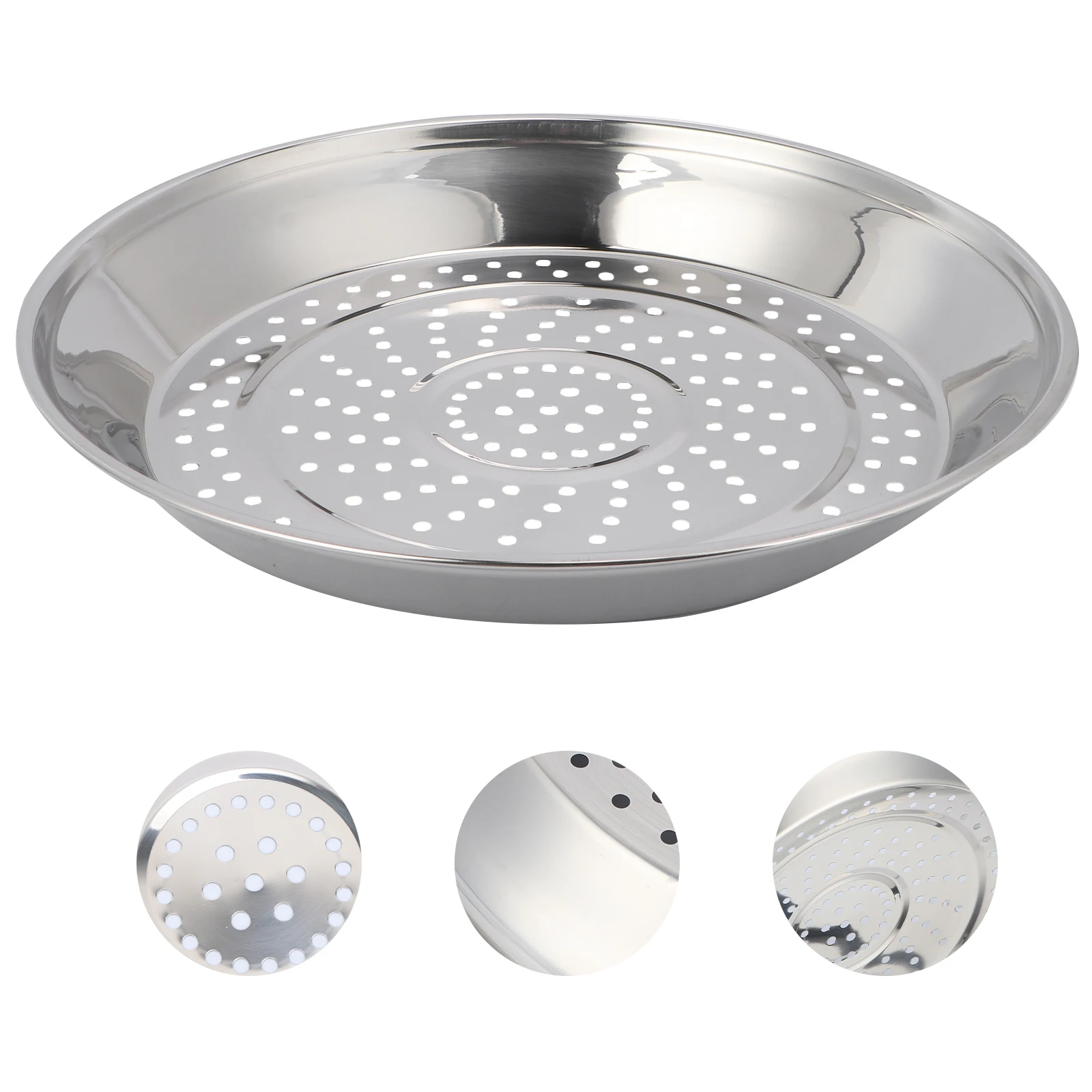 

Stainless Steel Steamer Rack 30Cm Food Grade Steam Plate For Wok Steaming Fish Vegetables Buns Tamales Crab Cooling Rack