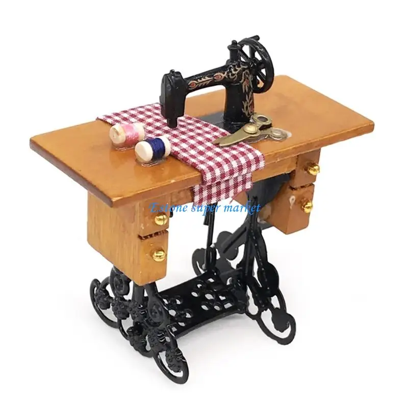 090B Nostalgische mini -naaimachine voor kunstliefhebbers en verzamelaars doen alsof spelen