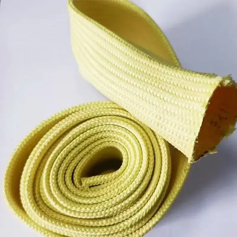 

Kevlar fire-resistant, flame-retardant, anti cutting, wear-resistant woven hollow webbing, aramid, high temperature resistant