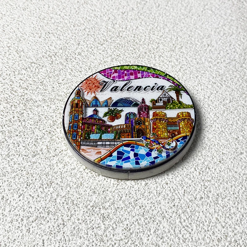 Valencia Tourist Souvenirs Home Decor Collection Arts and Crafts Gifts, Mosaic Building 3D Refrigerator Magnets,