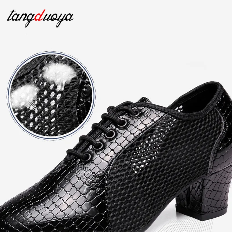 Zapatos de baile modernos para mujer, zapatillas de deporte de malla con punta cerrada, transpirables, para practicar baile al aire libre, Verano