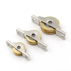 Iron Barn Door Rollers Portable Black Steel Sliding Door Bottom Pulley Silver Slotted Door Wheel Worker