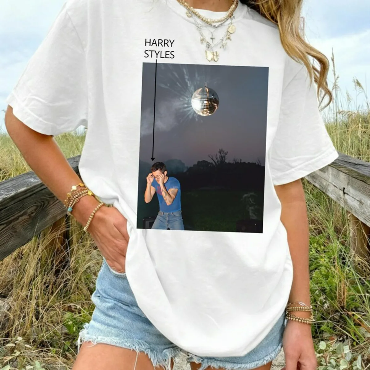 Harry Styles Concert T-shirt Kiss All The Time Disco Periodiek Retro Grafisch T-shirt Popconcert Fan Cadeau Trendy Muziekliefhebber T-shirt