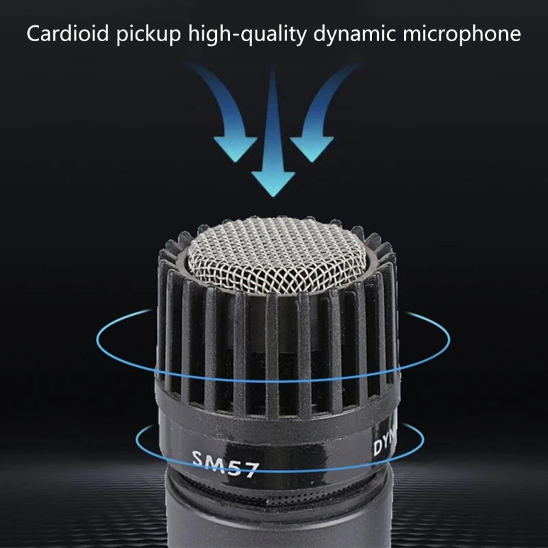 ميكروفون ديناميكي SM57 مع استجابة ترددية واسعة للموسيقى والصوت