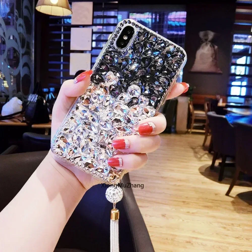 Diamond Rhinestone Pendant Custom Phone Cover for ASUS ZS672KL ZS670KL ZS671KL ZS590KS for Zenfone 11 Ultra 10 9 8 8 Filp 7Pro