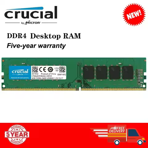 DDR4 Memory Crucial DDR4 PC RAM 4GB 8GB 16GB 32GB 1.2v DDR4 2666Mhz 3200MHz 288PIN DIMM Desktop